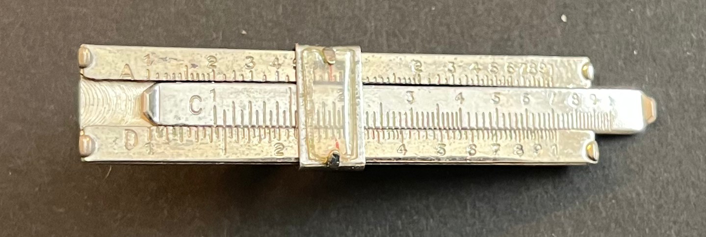 Vernon Sterling Slide Rule Tie Bar